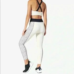 Vimmia Women's Meow Side Print Piped Half &‎ Half Midrise Leggings Size S